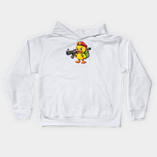 Duck with Bazooka - evil duck Kids Hoodie